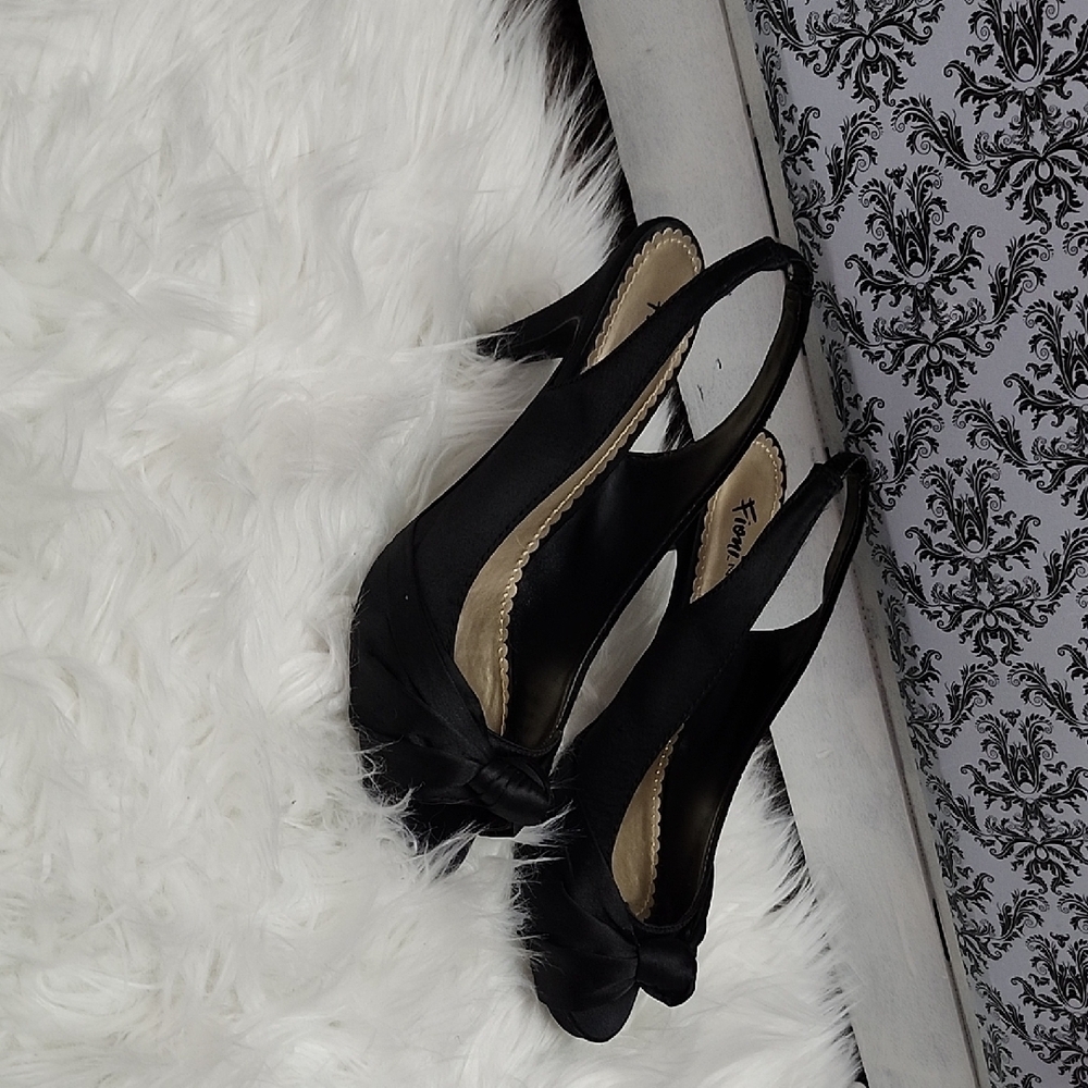 Elegant Black Slingback Heels